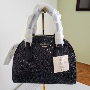 Kate Spade Laurel Way Black Glitter Mini Reiley Satchel 001 Black WKRU56…
